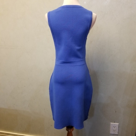 A.L.C blue sweater mini sleeveless dress women's size Medium (149) - Picture 5 of 7